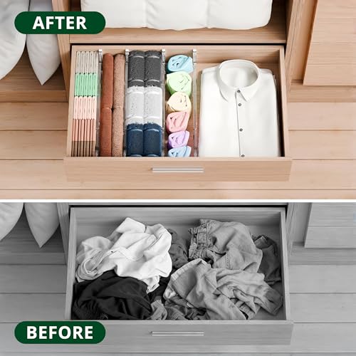 Clear Drawer Dividers Organizers (4 Count)