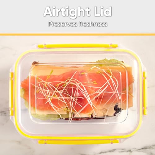 Plastic Food Storage Containers with Airtight Lids (4 Count)