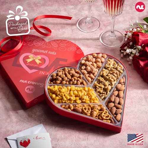 Heart Shaped Mixed Nuts Gift Basket