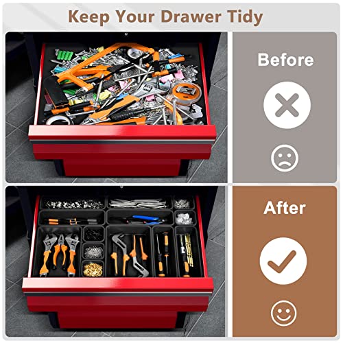 pcs 𝟲𝗦𝗶𝘇𝗲】 Tool Box Organizer and Storage drawer organizer (70 Count)