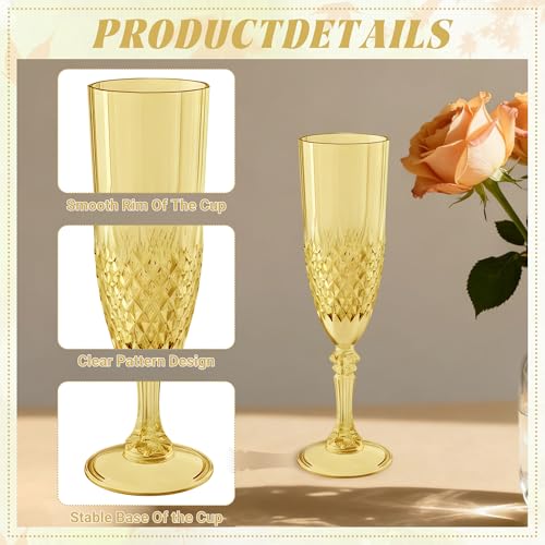 24 Pack Plastic Champagne Flutes (24 Count)