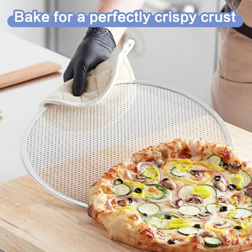 Pizza Screen 10 Inch 2 Pack Aluminum Pizza Pan Restaurant (100 Count)