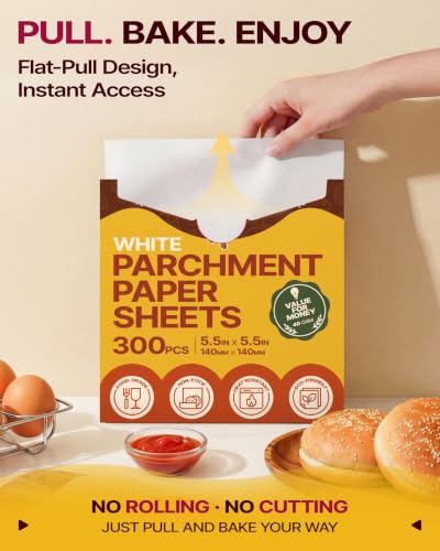 300 Pcs Burger Patty Paper Squares (300 Count)
