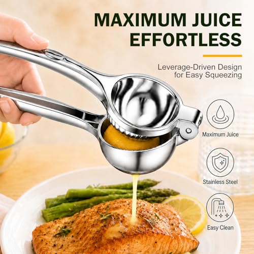 Lemon Squeezer & Zester Set Stainless Steel Citrus Juicer (2 Count)