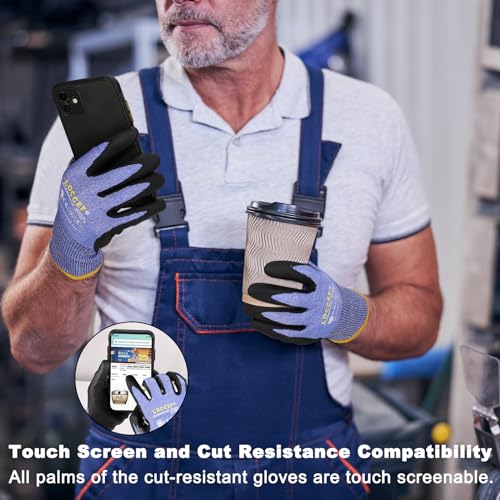 Level 5 A4 Cut Resistant Work Gloves (3 Count)