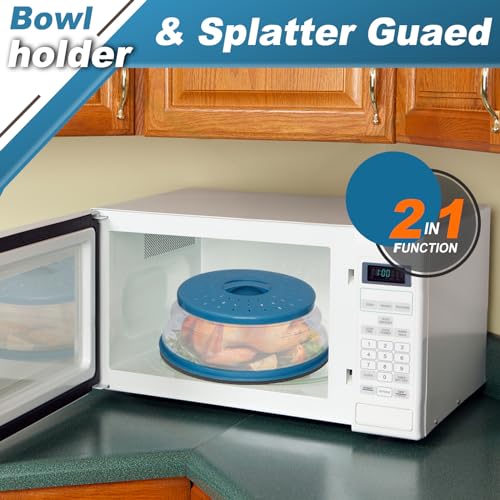 2 in 1 WENWELL Microwave Splatter Cover for Food & Mat (2 Count)