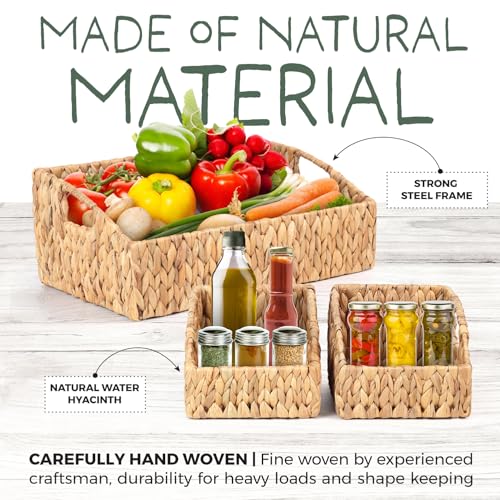 Set of 3 Handwoven Storage Baskets (3 Count)