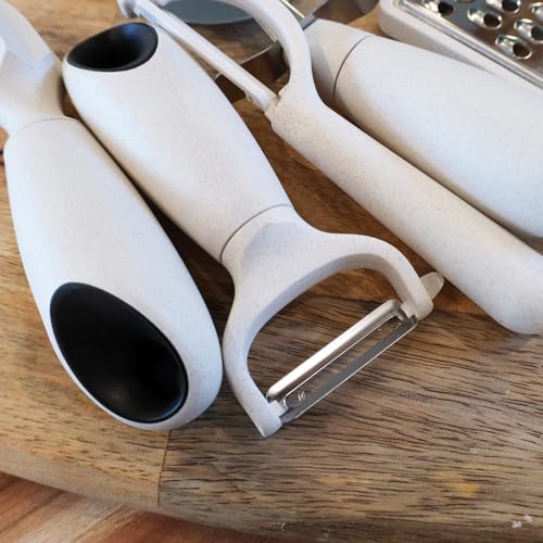 Cream Stainless Steel Wheat Straw Vegetable Peeler Kitchen Utensils