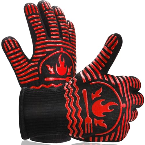 BBQ Gloves 1472°F Extreme Heat Resistant Grill Gloves