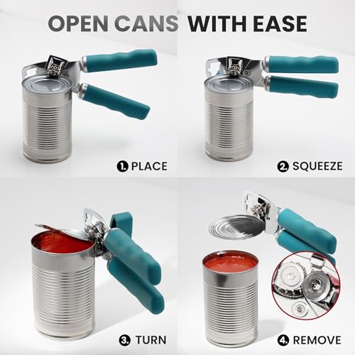 Heavy Duty Stainless Steel Can Opener Manual with Bottle Opener