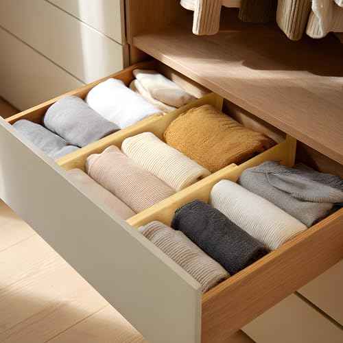 6 Pack Bamboo Drawer Dividers