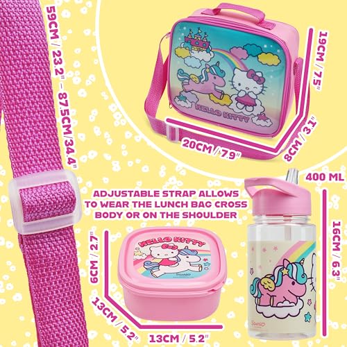 Hello Kitty Girls Lunch Box 3Pc Set (3 Count)