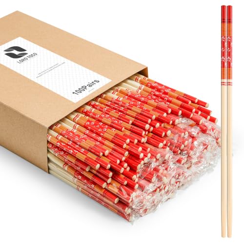 100Pairs Disposable Chopsticks Bamboo Individually Wrapped