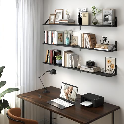 48 Inch Large Wall Bookshelves Set of 3 (3 Count)