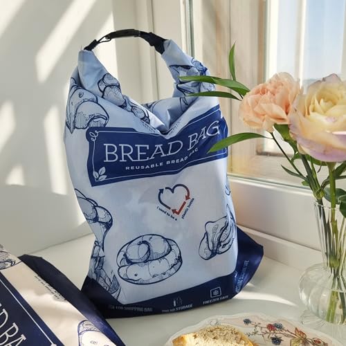 Bread Bags 2 Pack Reusable Zipper Bags Extra Large (2 Count)