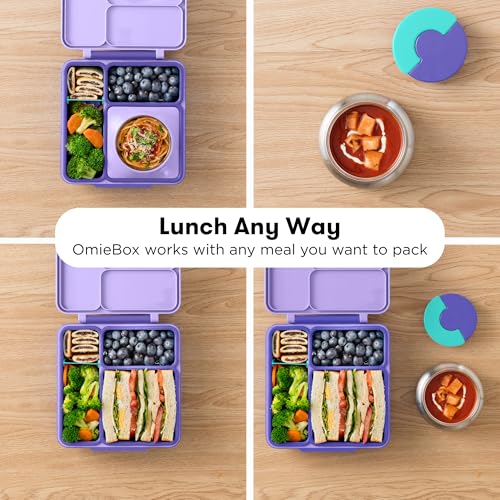 OmieBox Kids Insulated Leakproof Bento Lunch Box with Food Jar