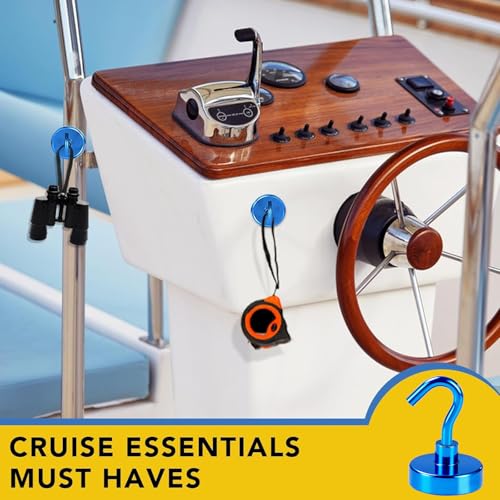 Magnetic Hooks Magnet Hook for Cruise Cabins 85LBS Essentials 6P (6 Count)