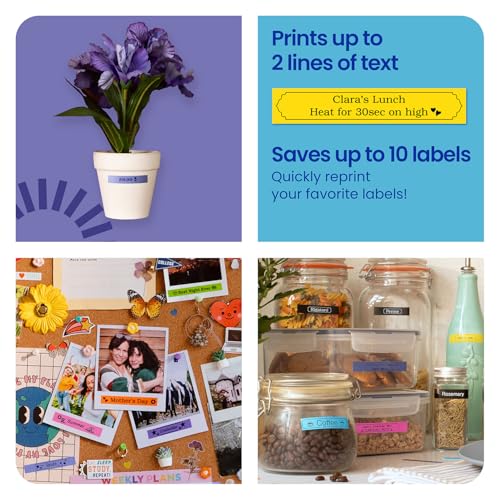 P-Touch PT-N10 Personal Handheld Label Maker, Portable and Prints, P-Touch Btag ~½” (12mm) Wide Color Personalized Label Tapes