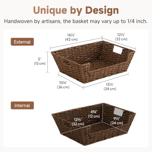 Woven Baskets for Organizing (2 Count)
