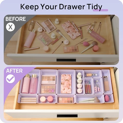 25 Pack Plastic Drawer Organizers with Non (25 Count)