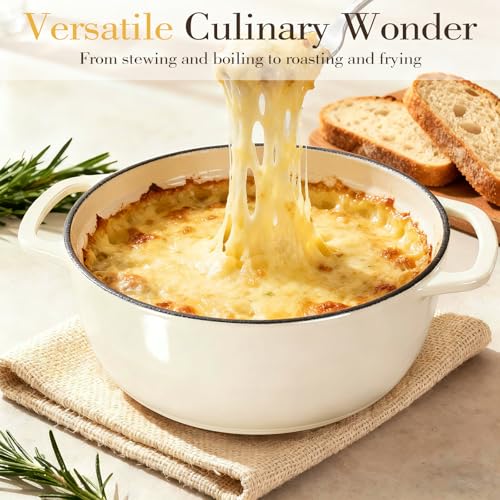 6QT Enameled Cast Iron Dutch Oven with Lid