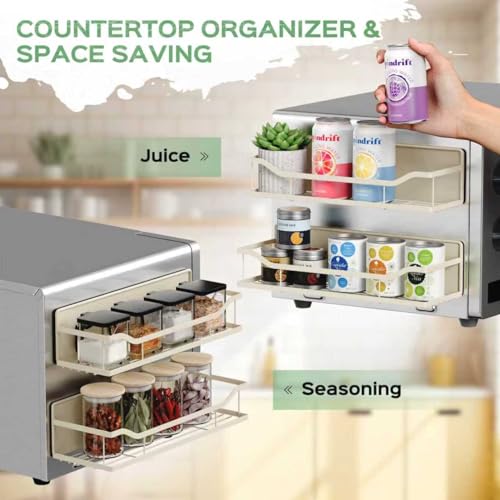 5 Pack Multifunctional Magnetic Shelves for Refrigerator Spice Rack & Washing Machine Organize (5 Count)