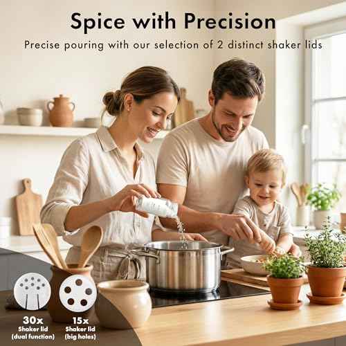 Glass Spice Jars with Label (36 Count)