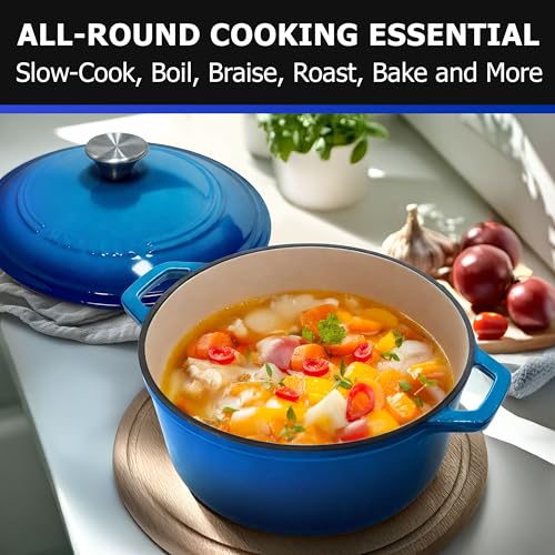 MUELLER HOME 4.5 QT Enameled Cast Iron Dutch Oven