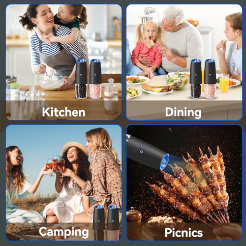 Rechargeable Electric Salt And Pepper Grinder Set (2 Count)
