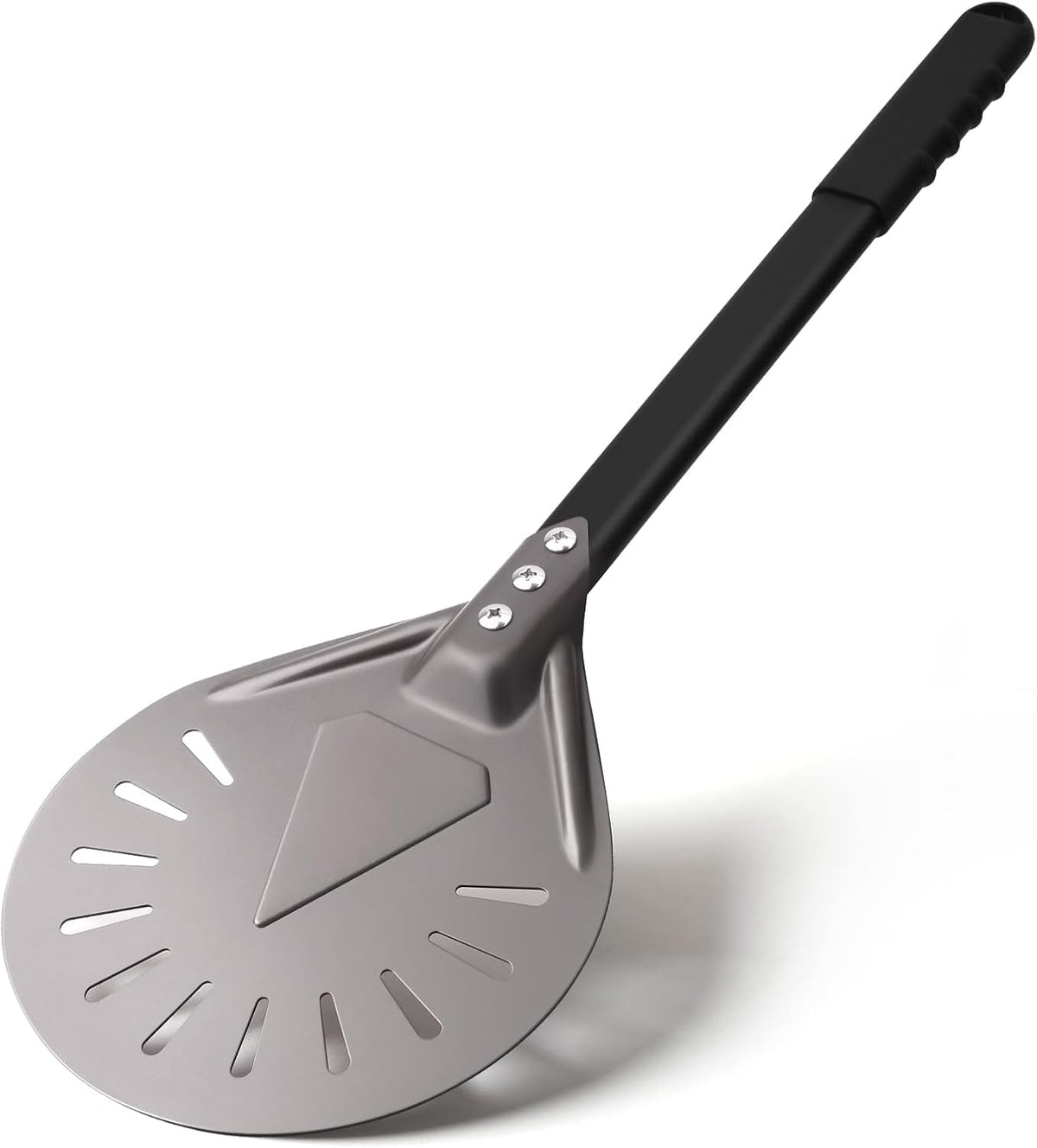 Pizza Turning Peel 8 Inch Round Aluminum Perforated Pizza Peel Turner with Metal Handle Pizza Paddle for Homemade Pizza Oven Accessories - Culinary Roots