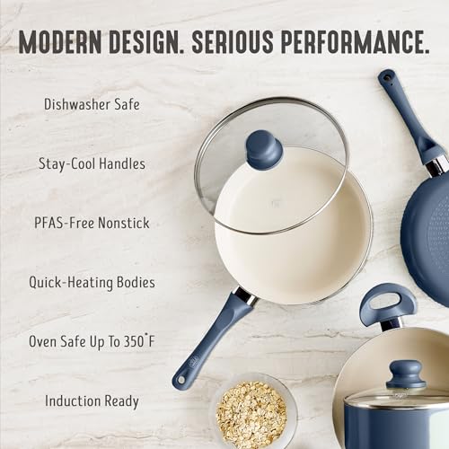 2QT Ceramic Nonstick Saucepan with Lid