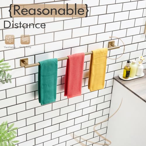 Bathroom Towel Bar 36'' Towel Holder for Bath Kitchen Wall Mount Towel Rails 36 Inch Champagne Bronze Stainless Steel B4005CPG