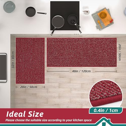 Kitchen Rugs and Mats 2PCS Non (10.67 Sq Ft)