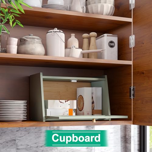 Green Bread Box for Kitchen Counter