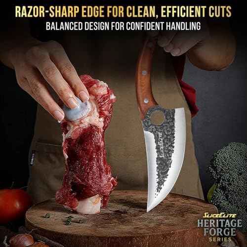 2PCS Hand Forged Butcher Knife Set (2 Count)