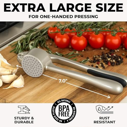 Large Premium Garlic Press Set