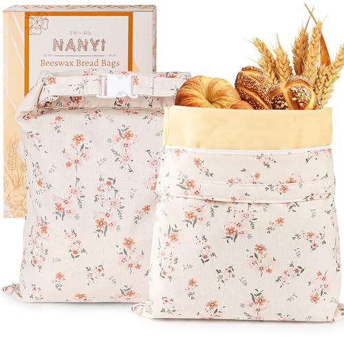 2 Pack Reusable Beeswax Bread Bags (2 Count)