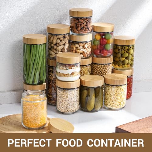 6 pack 16oz Glass jars with Airtight Lids