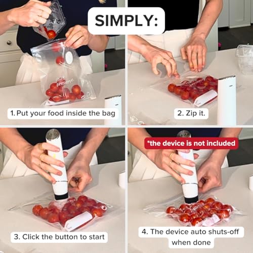Reusable Vacuum Sealer Bags for Food (100 Count)