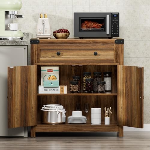 Farmhouse Coffee Bar Cabinet Sideboards