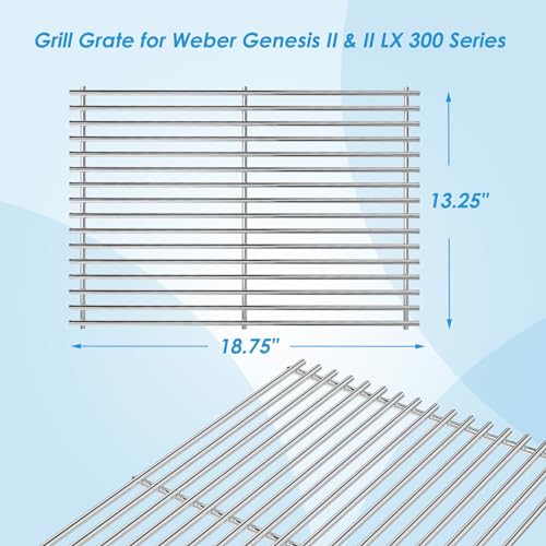 66802 18.75" Grill Grates for Weber GS4 Genesis II 300 Genesis II LX 300 Series