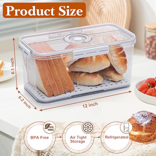 Bread Box for Homemade Bread Boxes for Kitchen Counter Airtight