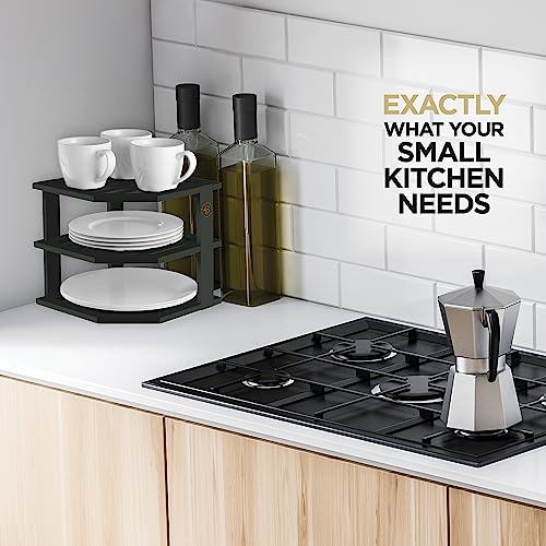 Black Plate Organizer for Cabinet