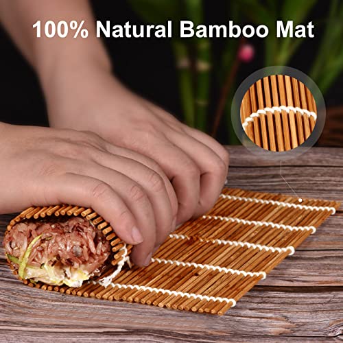 9.5"x9.5"Bamboo Sushi Rolling Mat (4 Count)