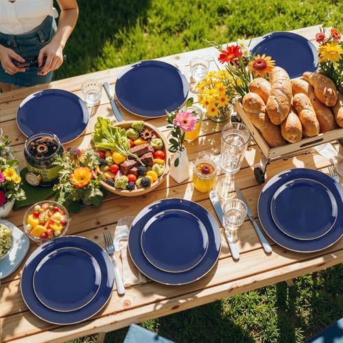 200 Pieces Blue Plastic Plates (200 Count)