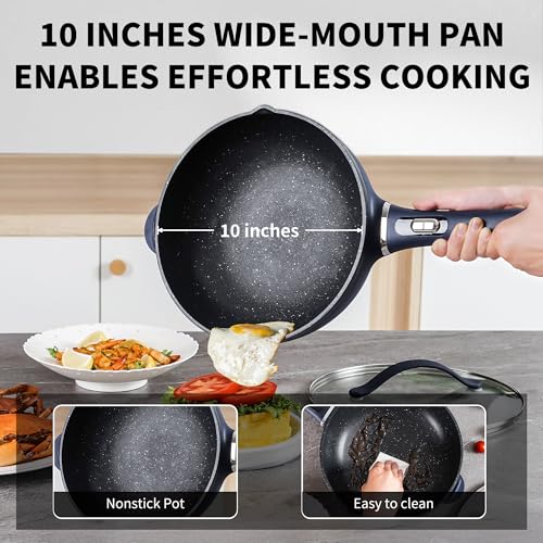 3 Quart Electric Hot Pot & wok Nonstick with Steamer