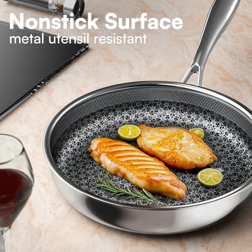 Non Stick Frying Pans Set with 3 Lid