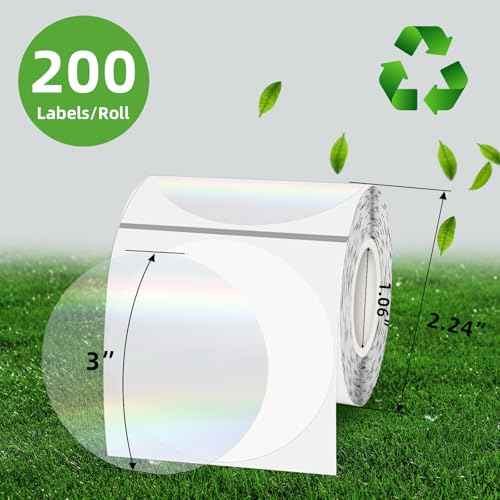3" Round Transparent Clear Thermal Label Stickers