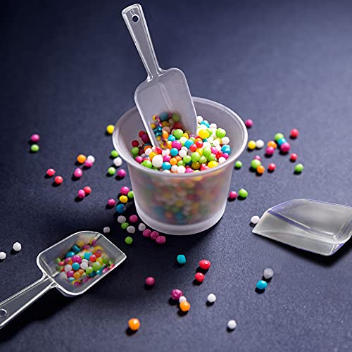 12 Pcs Plastic Mini Candy Buffet Scoops and Serving Tongs Set (12 Count)