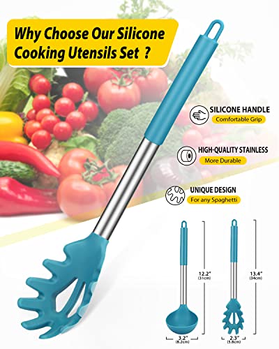 Silicone Soup Ladle and Pasta Spoon Set (2 Count)